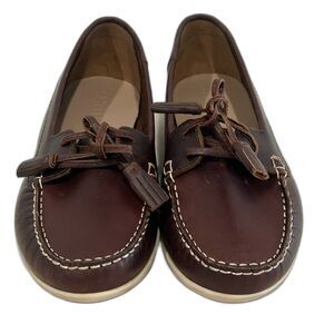 Hotter Keel Shoes Women’s Size 8.5 Brown Leather Moccasin w Durable Rubber Sole
